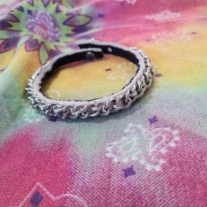 Single Leather/Chain Bracelet